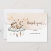 Aquarellfarbene rostige Farben trüben neun geschle Dankeskarte (Vorderseite)