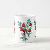 Aquarellfarbene Rote Berries Kaffeetasse (Mittel)