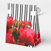 Aquarellfarbene Rote Rosen Derby Horses Stripes Ze Geschenkschachtel (Rückseite)