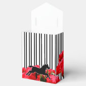 Aquarellfarbene Rote Rosen Derby Horses Stripes Ze Geschenkschachtel (Geöffnet)