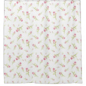 Aquarellfarbene Rote Rosen Handgestrichen Duschvorhang (Vorderseite)