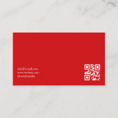 Aquarellfarbene Rote Rosen Kleidung Boutique Visitenkarte (Rückseite)