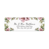 Aquarellfarbene Rücksendeadresse (Vorne)