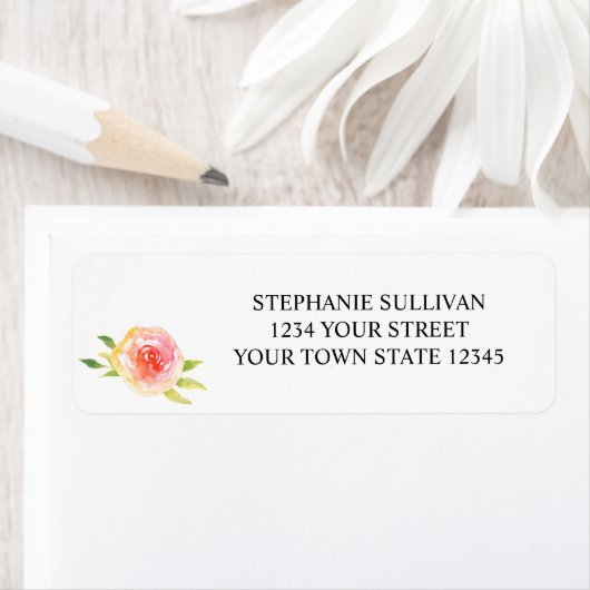 Aquarellfarbene Rücksendeadresse (Insitu)