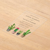 Aquarellfarbene Säkulente und Kakteen Hochzeiten Acryleinladungen (Ablage )