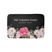 Aquarellfarbene, sanfte, rosa, weiße Rosen - Illus Badematte (Vorderseite)