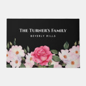 Aquarellfarbene, sanfte, rosa, weiße Rosen - Illus Fußmatte (Vorderseite)