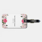 Aquarellfarbene, sanfte, rosa, weiße Rosen - Illus Gepäckanhänger (Rückseite horizontal)