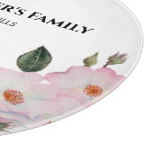 Aquarellfarbene, sanfte, rosa, weiße Rosen - Illus Schneidebrett (Ecke)