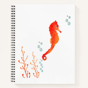 Aquarellfarbene Seepferd Tasse - Niedlicher Ozean Notizblock