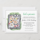 Aquarellfarbene Sommerpicknick-Party Einladung (Vorderseite)