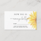 Aquarellfarbene Sonnenblume, wie groß der Bauch de Begleitkarte (Vorderseite)