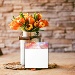 Aquarellfarbene Splash-White-Thypografie Notizblock