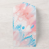 Aquarellfarbene staubige Rose All In One Einladung (Außenbereich)