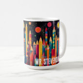 Aquarellfarbene Stifte, Geschenke für Lehrer Kaffeetasse (VorderseiteRechts)