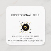 Aquarellfarbene Stifte Regenbogenfarben Quadratische Visitenkarte (Rückseite)