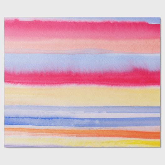 Aquarellfarbene Streifen.Streifen,Aquarell,Aqua Geschenkpapier (Flach)