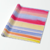 Aquarellfarbene Streifen.Streifen,Aquarell,Aqua Geschenkpapier (Ungerollt)