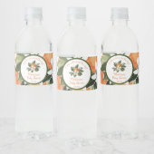 Aquarellfarbene Süsse auf dem Weg zur Babydusche Wasserflaschenetikett (Flaschen)