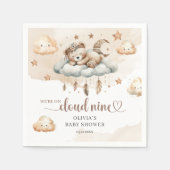 Aquarellfarbene Terracotta Boho Federn Wolke neun Serviette (Vorderseite)