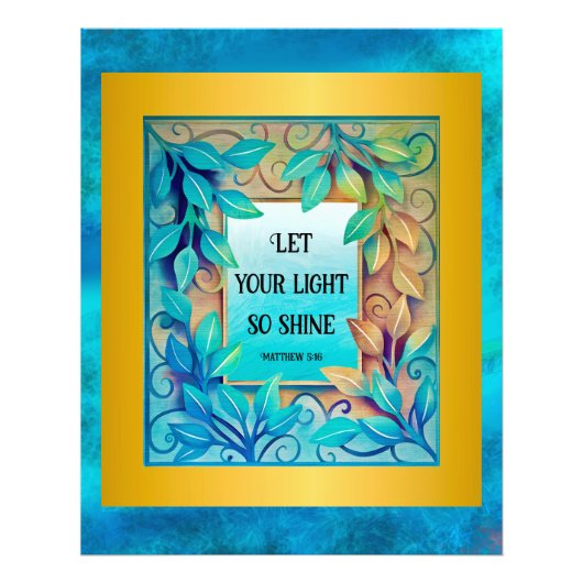 Aquarellfarbene Texturen farbenfrohe Blätter, gold Fotodruck (Vorne)