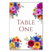 Aquarellfarbene Tischnummer (Rückseite)