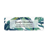 Aquarellfarbene tropisch-grüne Blätter Persönlich (Vorne)