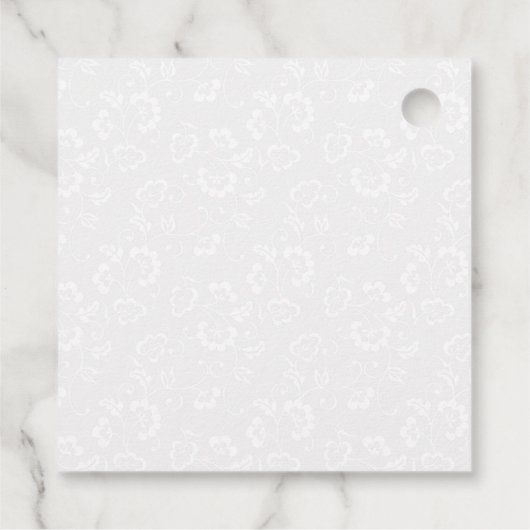 Aquarellfarbene Tulpen und Affodien Quinceanera Geschenkanhänger (Rückseite)