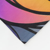 Aquarellfarbene, verglaste Katze Fleecedecke (Ecke)