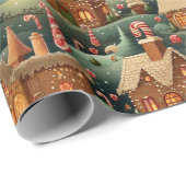 Aquarellfarbene Vintage Lebkuchengebäck Weihnachts Geschenkpapier (Rolleneckpunkt)