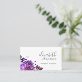 Aquarellfarbene violette Blumen. Beruflich Visitenkarte (Stehend Vorderseite)