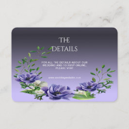 Aquarellfarbene violette Blumen - Detailkarte Begleitkarte