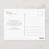 Aquarellfarbene violette Blumen. Hochzeitliche Lie Postkarte (Rückseite)