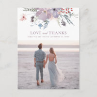 Aquarellfarbene violette Blumen. Hochzeitliche Lie