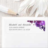 Aquarellfarbene violette Blumen. Lilac-Hochzeitadr (Insitu)