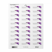 Aquarellfarbene violette Blumen. Lilac-Hochzeitadr (Vorne)