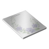Aquarellfarbene violette Blumen Notepad Notizblock (angewinkelt)