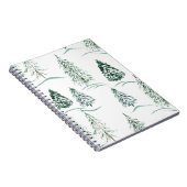 Aquarellfarbene Weihnachtsbäume. Winterwald. Notizblock (Rechte Seite)