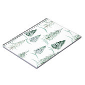 Aquarellfarbene Weihnachtsbäume. Winterwald. Notizblock (Linke Seite)