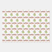 Aquarellfarbene Weihnachtsbaumen Geschenkpapier Set (Vorderseite 3)