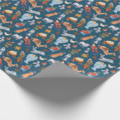 Aquarellfarbene Weihnachtskrippen Geschenkpapier (Ecke)