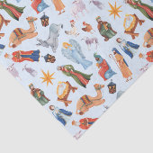 Aquarellfarbene Weihnachtskrippen Seidenpapier (Ausschnitt)