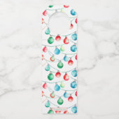 Aquarellfarbene Weihnachtsweihnachtsweih Flaschenanhänger (Rückseite)