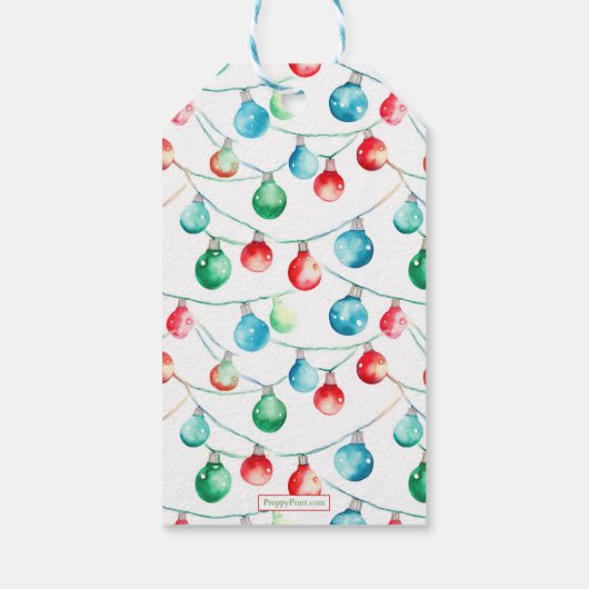 Aquarellfarbene Weihnachtsweihnachtsweih Geschenkanhänger (Rückseite)