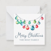 Aquarellfarbene Weihnachtsweihnachtsweih Mitteilungskarte (Vorderseite)