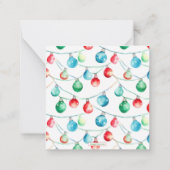 Aquarellfarbene Weihnachtsweihnachtsweih Mitteilungskarte (Rückseite)