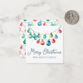 Aquarellfarbene Weihnachtsweihnachtsweih Mitteilungskarte (Vorderseite/Rückseite Beispiel)