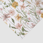 Aquarellfarbene Wildblume Blumenmuster Seidenpapier (Detail)