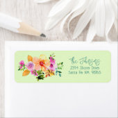 Aquarellfarbene Wildblume Bouquet Zurück (Insitu)