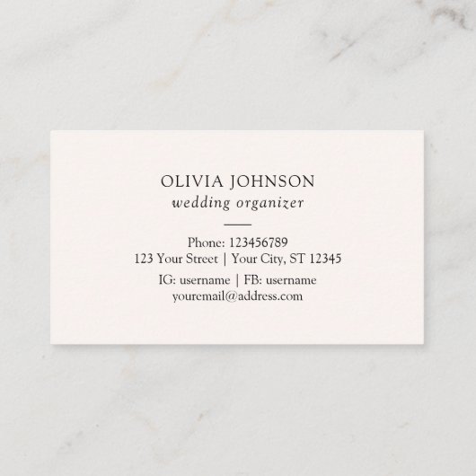 Aquarellfarbene Wildblume Business Card Visitenkarte (Rückseite)